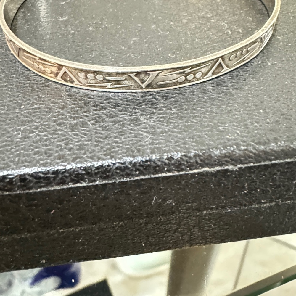 Vintage Coro Sterling Silver Bangle Bracelet Very Rare Pattern - Picture 11 of 14